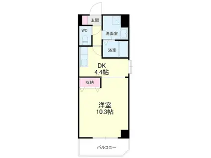 グレイス第8マンション(1DK/2階)の間取り写真