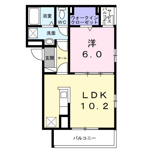 東武伊勢崎線 梅島駅 徒歩17分 3階建 築1年(1LDK/3階)の間取り写真