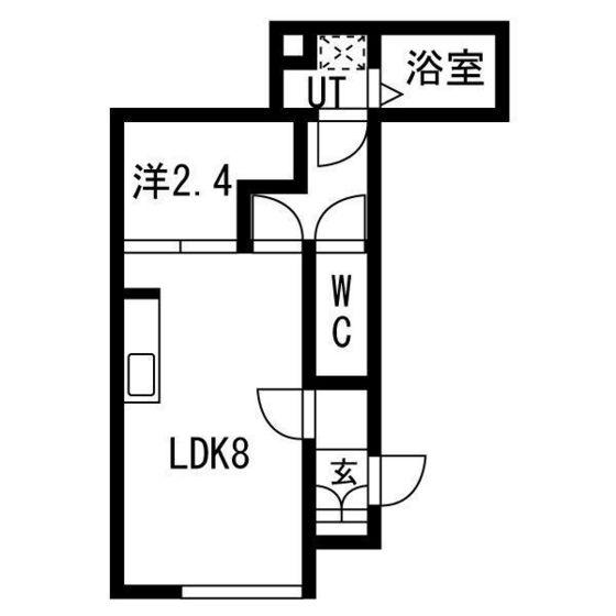 仙台前ルート(1LDK/1階)の間取り写真