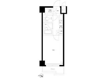ルーブル武蔵小杉(1K/1階)の間取り写真