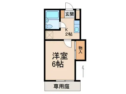 ジョイフル24(1K/1階)の間取り写真