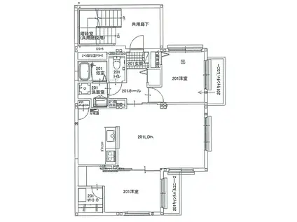リアン横濱宮田町(2LDK/2階)の間取り写真