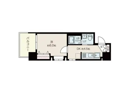 東小橋II番館(1K/8階)の間取り写真