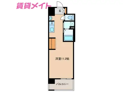 ザ・レジデンス桑名(ワンルーム/5階)の間取り写真