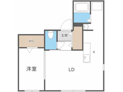 LA DOLCEVITA(1LDK/1階)の間取り写真