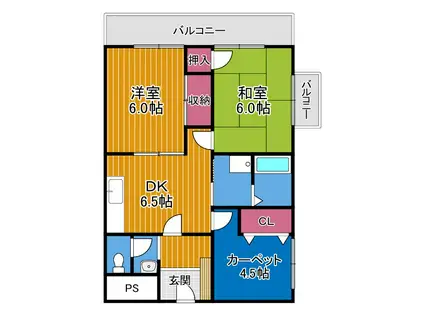 リメインズM(3DK/3階)の間取り写真