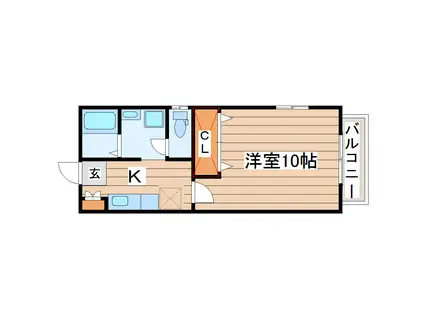 ドレミ館(1K/2階)の間取り写真