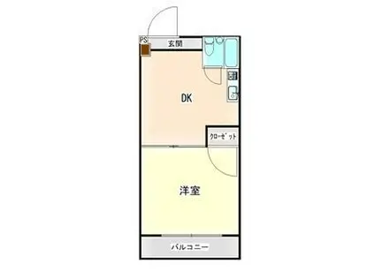 日電ビル(1DK/3階)の間取り写真