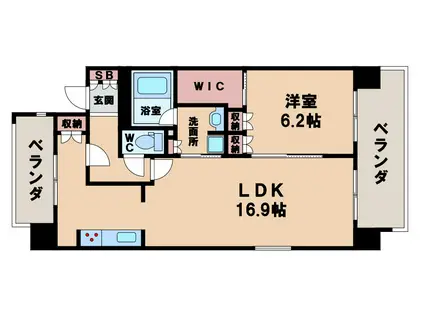 アーバネックス阿倍野松崎町(1LDK/10階)の間取り写真