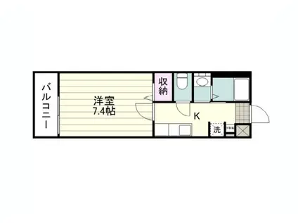 エクラン荒田(1K/3階)の間取り写真