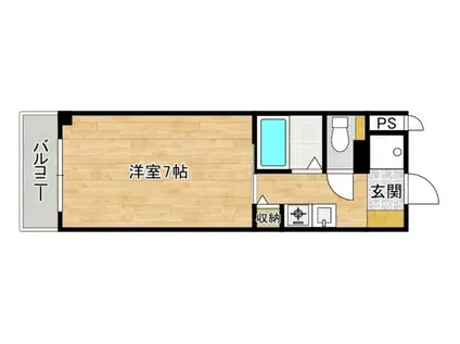 MIKIハイツ(1K/2階)の間取り写真