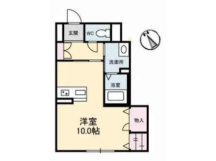 シャーメゾン小豆島(ワンルーム/1階)の間取り写真