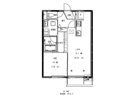 J.Y HILLS(1LDK/2階)の間取り写真