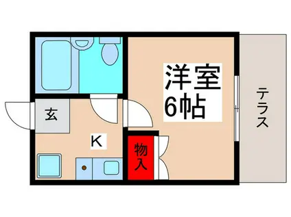 B′CASA原木中山RE-BORN(1K/1階)の間取り写真