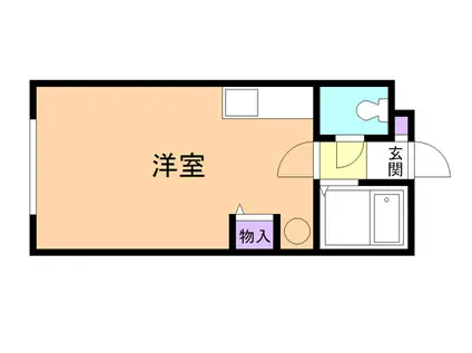 ハイツプラタナス1号館(ワンルーム/2階)の間取り写真