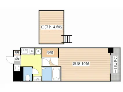 RACOOND2(1K/5階)の間取り写真
