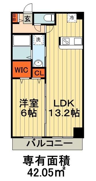富士見NAMEKI MANSION(1LDK/8階)の間取り写真
