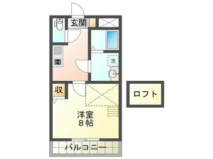 RENACE KURIMA(1K/1階)の間取り写真