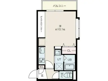 ＪＲ函館本線 発寒中央駅 徒歩6分 4階建 築3年(1K/3階)の間取り写真