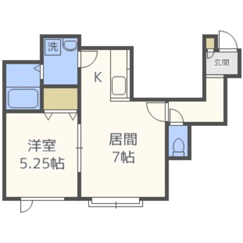 ボンヌシャンス(1LDK/3階)の間取り写真
