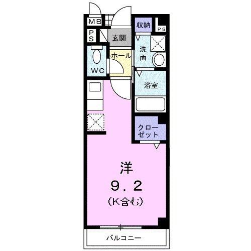 エルンテ清瀬(ワンルーム/2階)の間取り写真