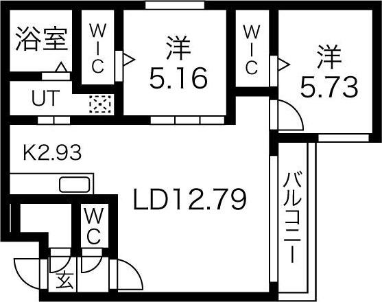 MOIWA VIEW(2LDK/4階)の間取り写真