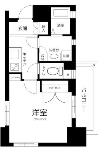 パークウェル神田イースト弐番館(1K/8階)の間取り写真