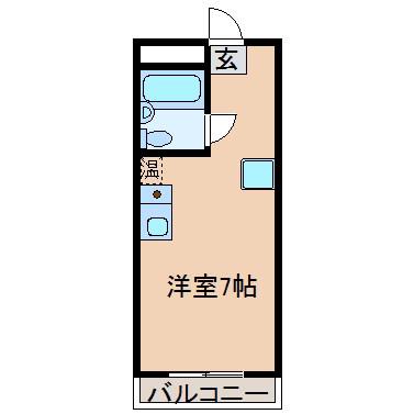 Y・Sビスタ(ワンルーム/3階)の間取り写真