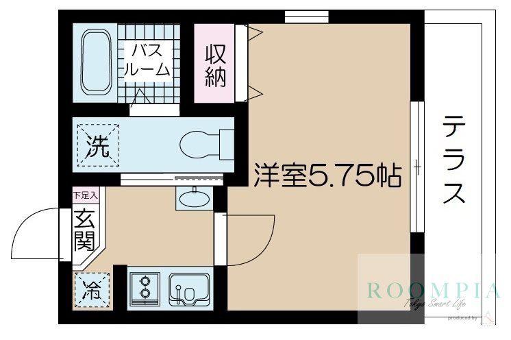 NSGATE二子玉川(1K/1階)の間取り写真