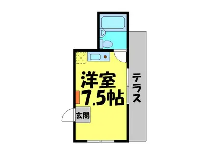 リベラール美園(1K/1階)の間取り写真