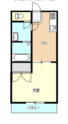 コージーコート(1DK/4階)の間取り写真