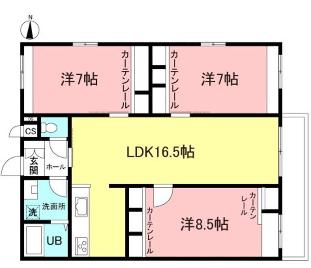 ヘリオス378小平栄町(3LDK/3階)の間取り写真