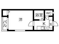 アミティエ喜多山(1K/1階)の間取り写真