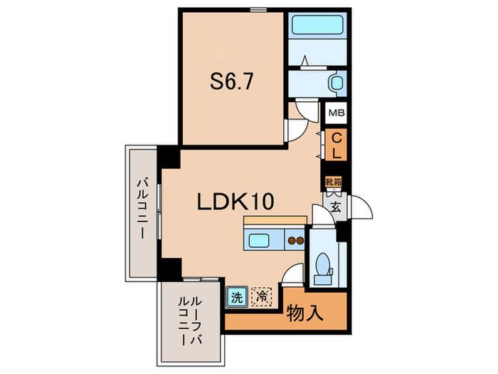 プランドール尾山台(1LDK/4階)の間取り写真
