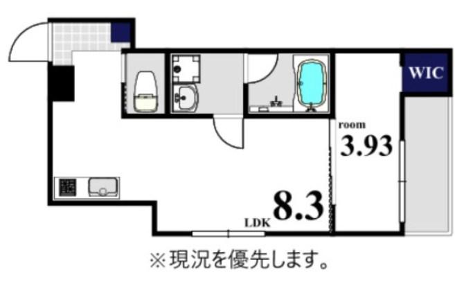 MOVE旭園サウス(1LDK/2階)の間取り写真