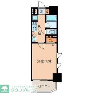 ベレーサ名駅ウエスト(1K/3階)の間取り写真