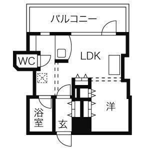 サンシャインシティ弐番館(1K/11階)の間取り写真