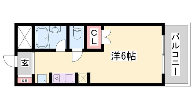 エスポワール内藤(1K/3階)の間取り写真