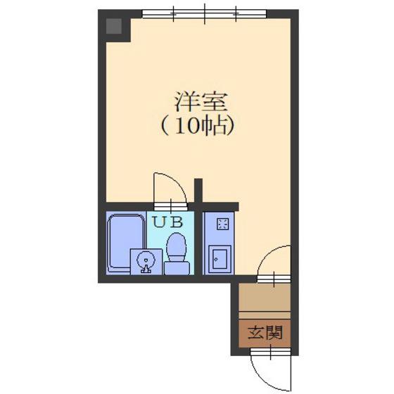 藤ビル(ワンルーム/2階)の間取り写真