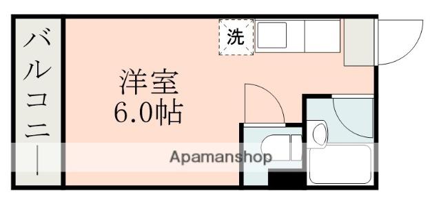 セレスティ南鹿児島(ワンルーム/2階)の間取り写真