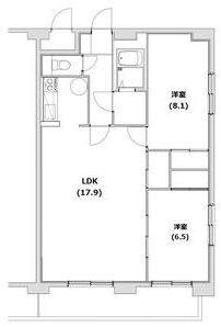 カノントヨヒラ(2LDK/9階)の間取り写真
