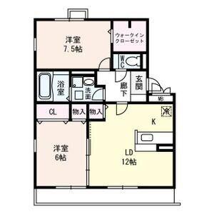 レークタウン(2LDK/2階)の間取り写真