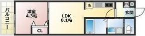ALEGRIA高速長田(1LDK/1階)の間取り写真