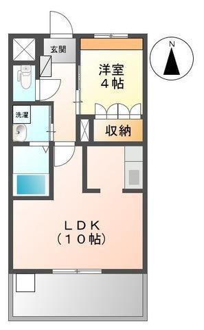 ポラリス(1LDK/2階)の間取り写真