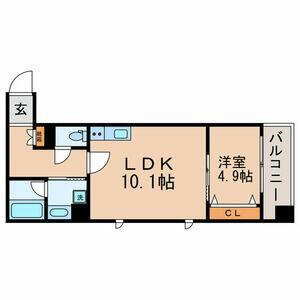 ハーモニー マナー(1LDK/2階)の間取り写真