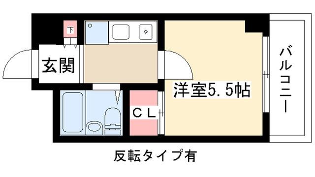 パルテノンリンデン(1K/8階)の間取り写真
