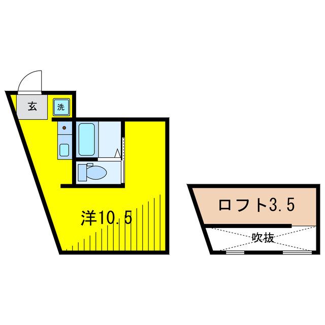 CHEZ MER OR(ワンルーム/1階)の間取り写真