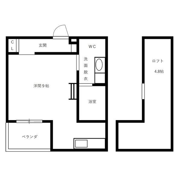 地下鉄東山線 岩塚駅 徒歩7分 2階建 築17年(1DK/1階)の間取り写真