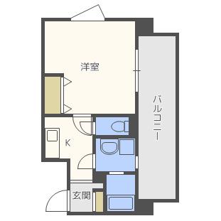 ラシーヌ玉造(1K/3階)の間取り写真