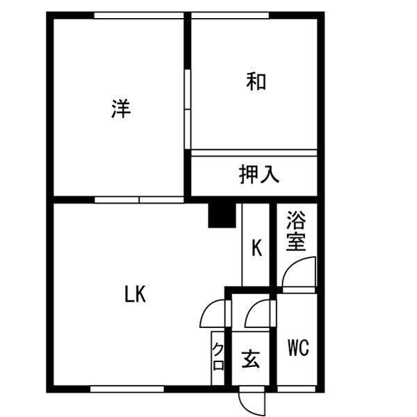 第2はまなすマンション(2LDK/2階)の間取り写真